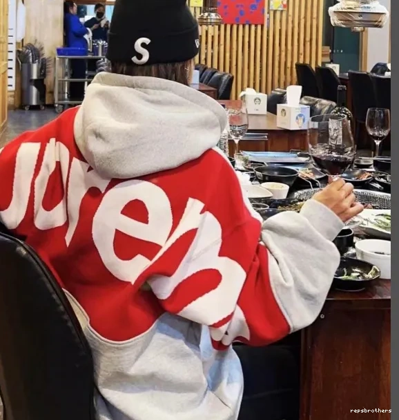 Black Big LOGO Hoodie Grey Sweatshirt M BIG SWEATSHIRT S XL L Back LOGO JACQUARD HOODED 0709